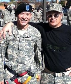 PFC Richard L. McNulty III 3 Richard with recruiting officer Sgt. Terry Ford.