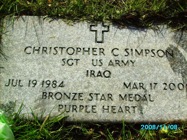 SGT Christopher C. Simpson 3 SGT Christopher C. Simpson 3